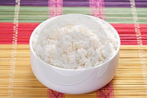 Steamed rice in bowl