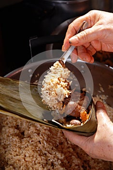 Steamed rice dumpling