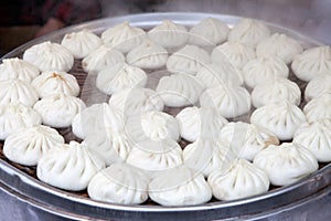 Steamed stuffed bun in market