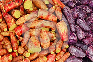 A Steamed Sweet Potato Or Cooked Yams