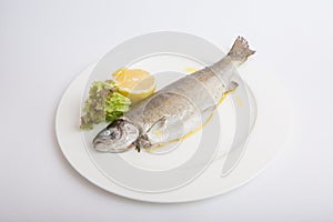 Steamed trout fish