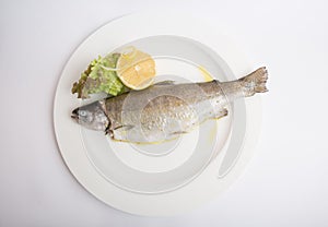 Steamed trout fish