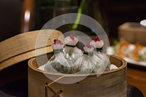Steamed wantons in basket, Pune