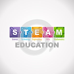 STEAM STEM Education Concept Logo photo