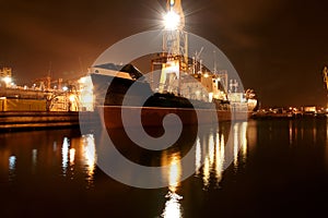 Steamer in the shipyard