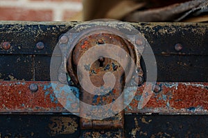 Steamer Trunk Hasp Shallow DOF photo