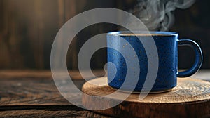 The Blue Ceramic Mug.AI generated image