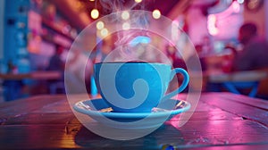 The Blue Coffee Cup.AI generated image