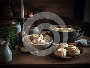 steaming chicken and dumplings