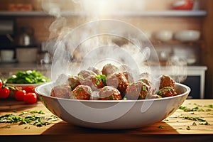 Steaming Hot Italian Meatballs