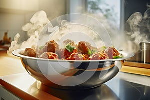 Steaming Hot Italian Meatballs