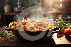 Steaming Hot Penne Pollo Pasta