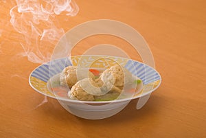 Steaming Matzo Ball Soup
