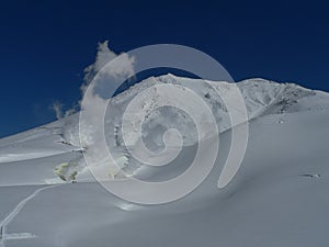 Steaming Mt. Daisetsu, Hokkaido photo