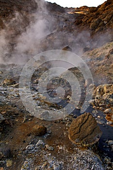 Steaming mud holes, Seltun, Iceland