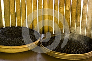 Steaming Roasted Coffee Beans