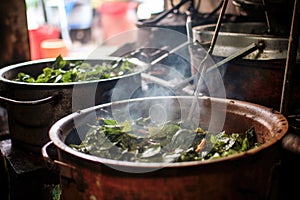 steaming tea leaves for oxidation control