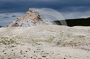 Steaming White Dome Geyser