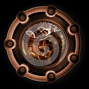 Steampunk abstract mechanism