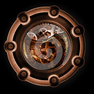 Steampunk abstract mechanism photo