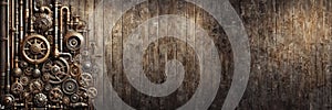 Steampunk background banner