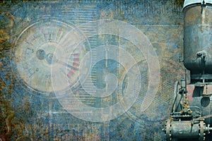 Steampunk Blue Texture Background