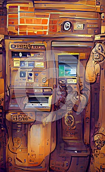 Steampunk Cash Machine - Digital Art