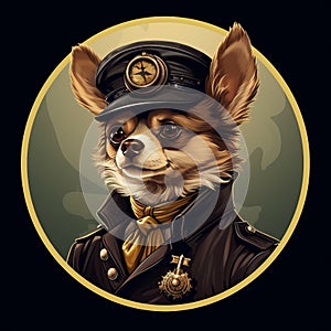 Steampunk Chihuahua Sticker: Unique Yorkshire Terrier Illustration