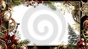 Steampunk Christmas graphic template