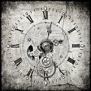 Steampunk clock photo