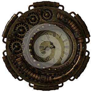 Steampunk Clock, 3d CG