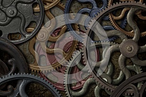Steampunk Cogs and Gears Background photo