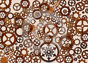Steampunk cogs background design