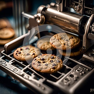 Steampunk cookies printing machine
