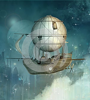 Steampunk fantasy vessel