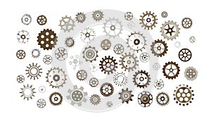 Steampunk Gear Pattern Texture, vector design Generative AI