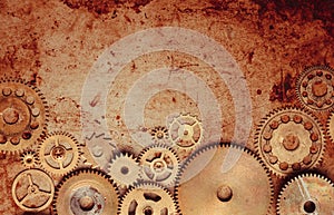 Steampunk gears background