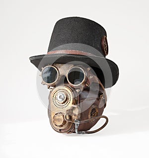 Steampunk hat, goggles and mask