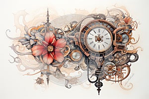 Steampunk-inspired clockwork automatons with intricate gears and mechanisms - Generative AI photo