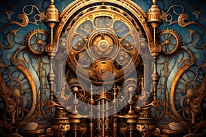 Steampunk-inspired clockwork automatons with intricate gears and mechanisms - Generative AI photo