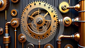 Steampunk-Inspired Industrial Control Panel