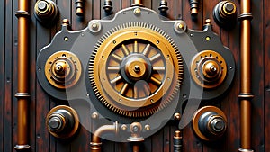 Steampunk-Inspired Industrial Control Panel