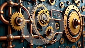 Steampunk-Inspired Industrial Control Panel