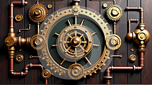 Steampunk-Inspired Industrial Control Panel