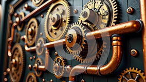 Steampunk-Inspired Industrial Control Panel