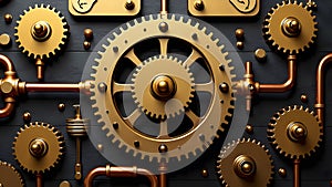 Steampunk-Inspired Industrial Control Panel