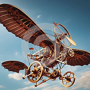Steampunk inspired ornithopter