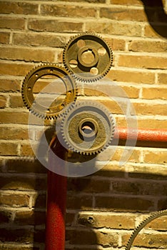 Steampunk mechanical cogs gears wheels