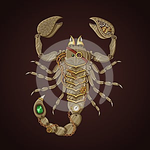 Steampunk mechanical Scorpion