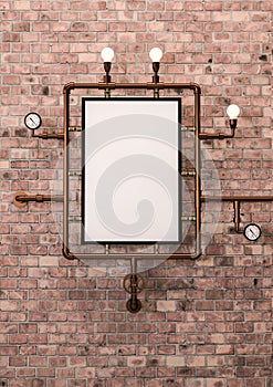 Steampunk mock up poster